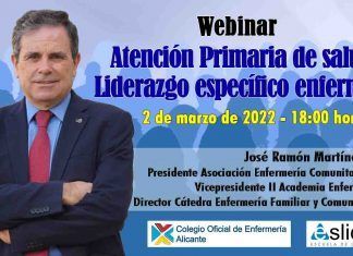 2 de marzo – Webinar de la Escuela de Liderazgo del Colegio. “Atención Primaria de salud. Liderazgo específico enfermero”