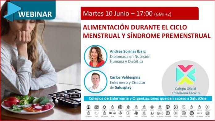 10 de junio, webinar: “Alimentación durante el ciclo menstrual y síndrome premenstrual”