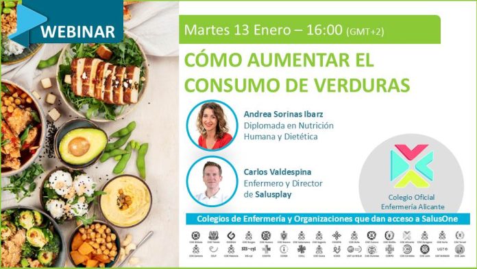 13 de enero, webinar de alimentación saludable “Cómo aumentar el consumo de verduras”