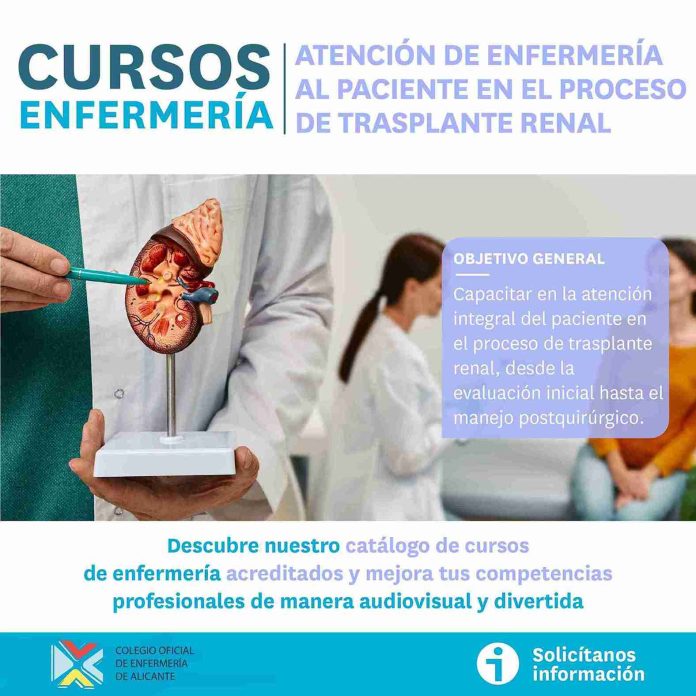 Nuevo curso online CFC del Colegio “Atención de Enfermería al paciente en el proceso de trasplante renal”