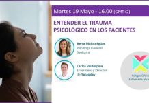 19 de mayo, webinar: “Entender el trauma psicológico en los pacientes”