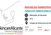 10 de junio: Masterclass dermoestética: Cuidar la piel también es cuidar la vida