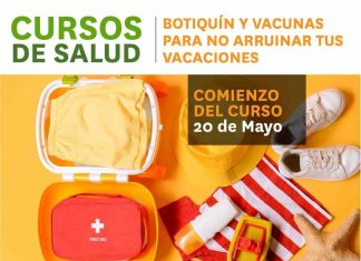 El Colegio de Enfermería de Alicante ofrece un curso online gratuito titulado “Botiquín y vacunas para no arruinar tus vacaciones”