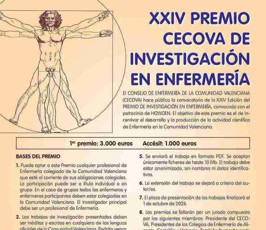 Nueva edición del Premio de Investigación en Enfermería del CECOVA