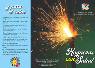 El Colegio de Enfermería de Alicante recuerda los consejos para disfrutar las Hogueras de San Juan con salud