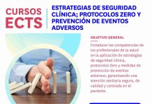 “Estrategias de seguridad clínica; protocolo zero y prevención de eventos adversos” nuevo curso online ECTS del Colegio