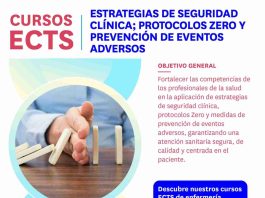 “Estrategias de seguridad clínica; protocolo zero y prevención de eventos adversos” nuevo curso online ECTS del Colegio