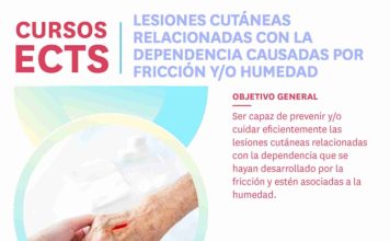“Lesiones cutáneas relacionadas con la dependencia causadas por fricción y/o humedad” nuevo curso online ECTS del Colegio
