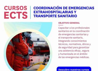 “Especialización en coordinación de emergencias extrahospitalarias y transporte sanitario” nuevo curso online ECTS del Colegio